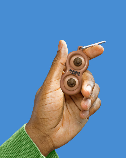 NIPPLE DIMPLE, BROWN FRAME, BROWN BUTTONS