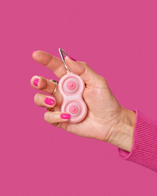 NIPPLE DIMPLE, PINK FRAME, PINK BUTTONS