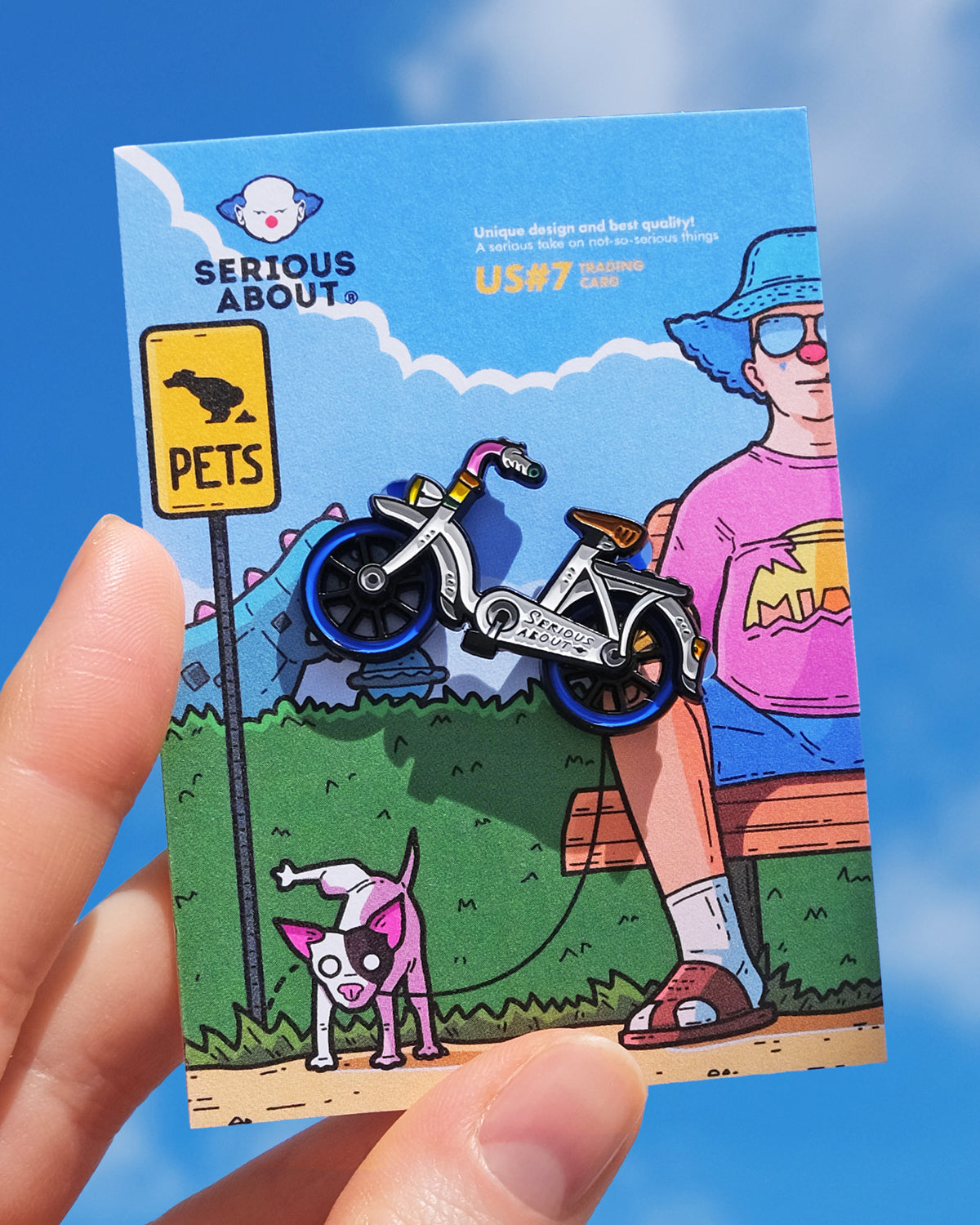 BICYCLE, ENAMEL PIN WITH SPINNING WHEELS