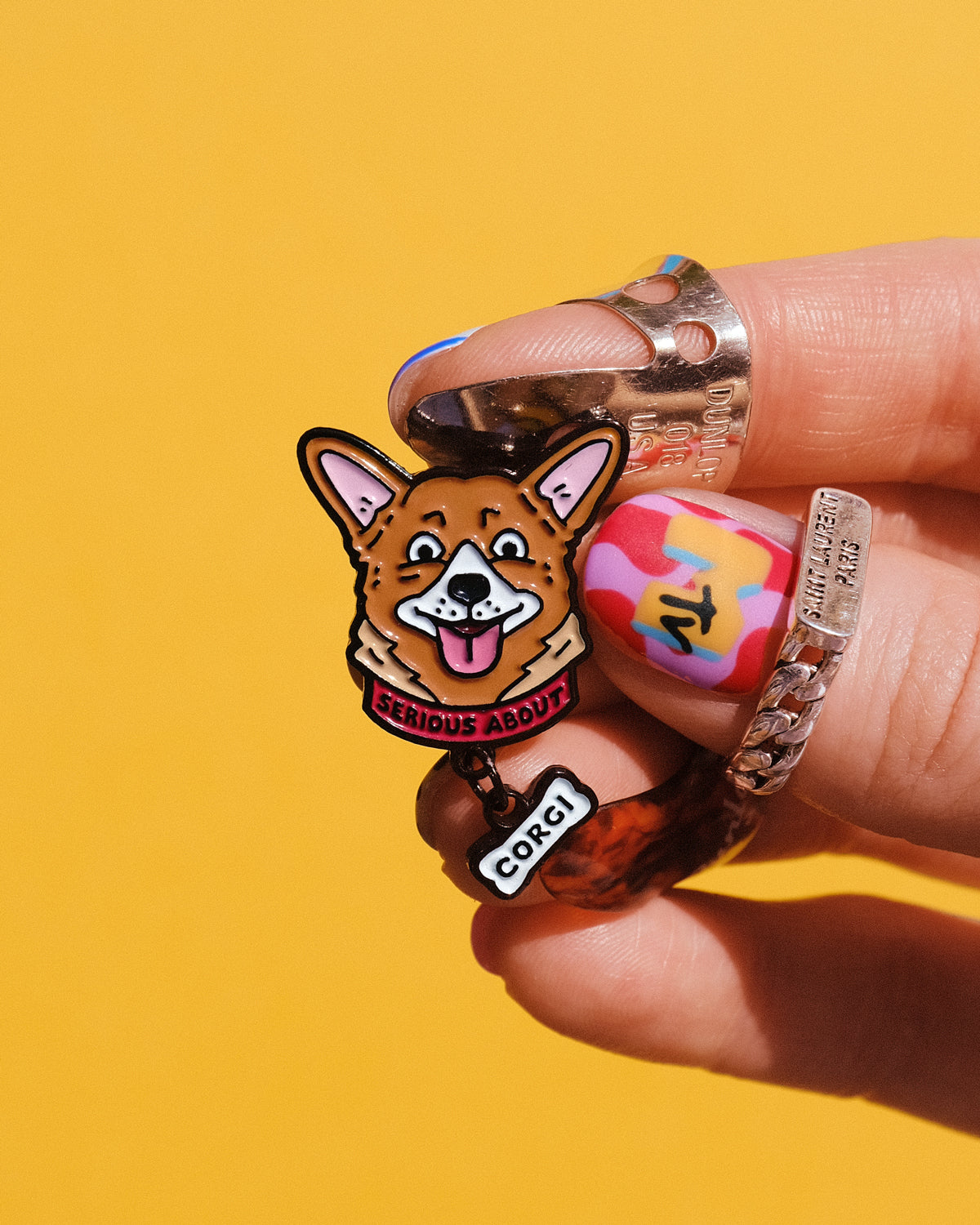 CORGI DOG, enamel pin