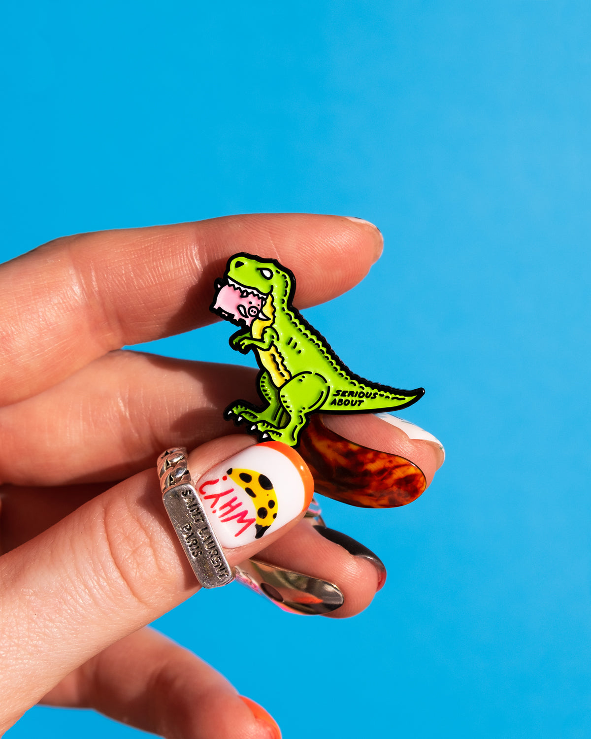DINOSAUR PORK LOVER PIN