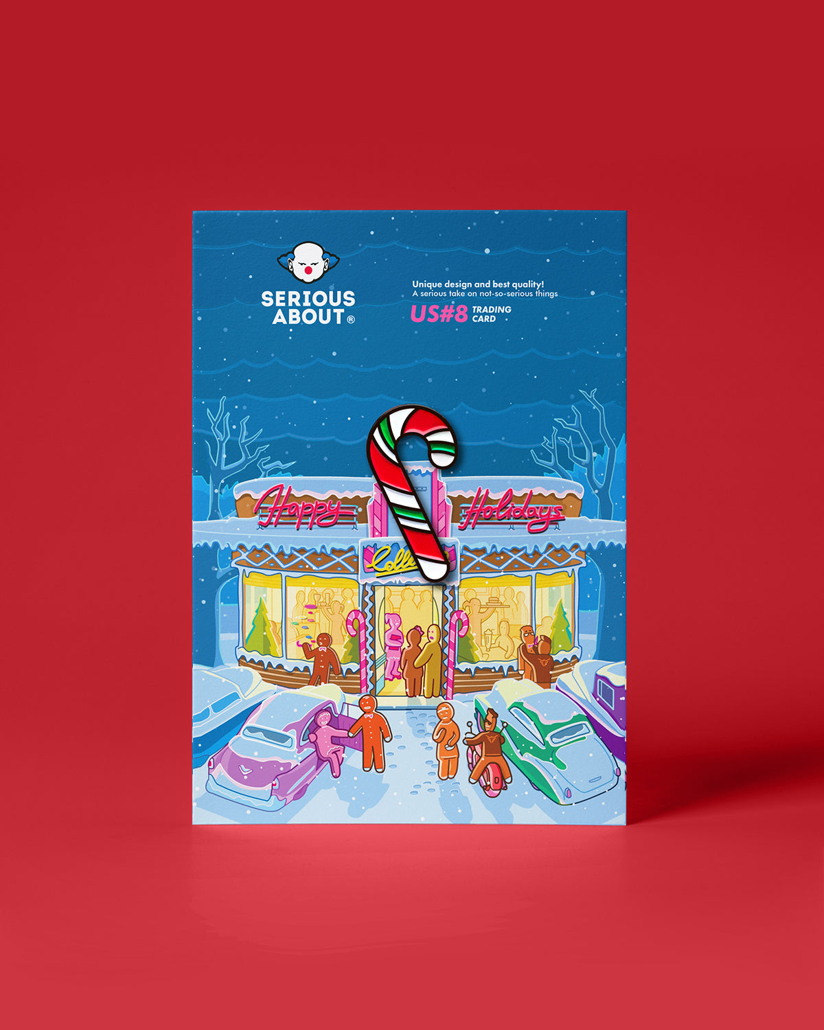 CANDY CANE, ENAMEL PIN