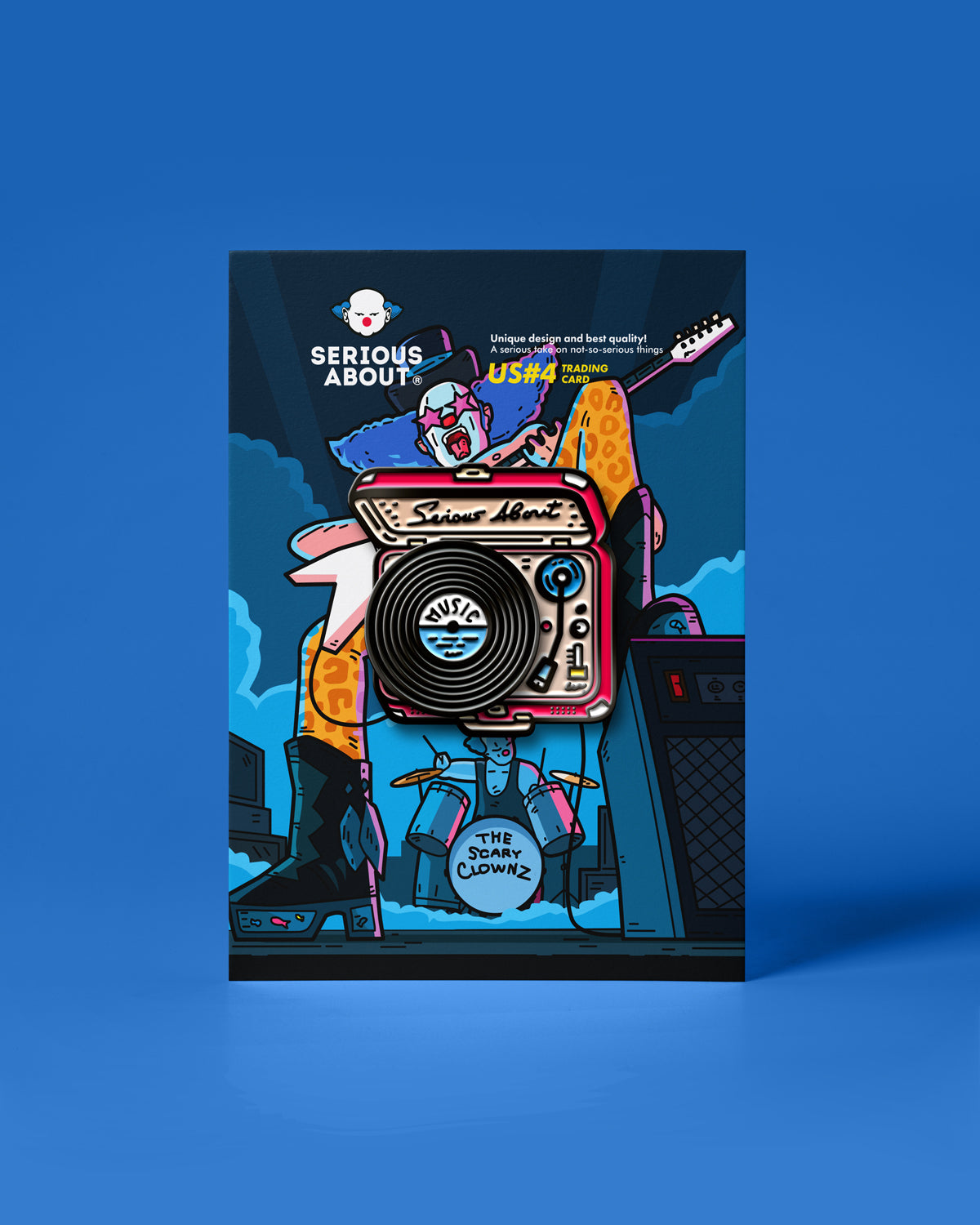 VINYL TURNTABLE, spinning enamel pin