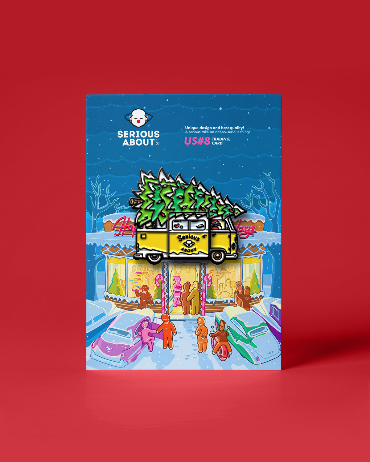 NAUGHTY SANTA’S TRUCK, sliding enamel pin
