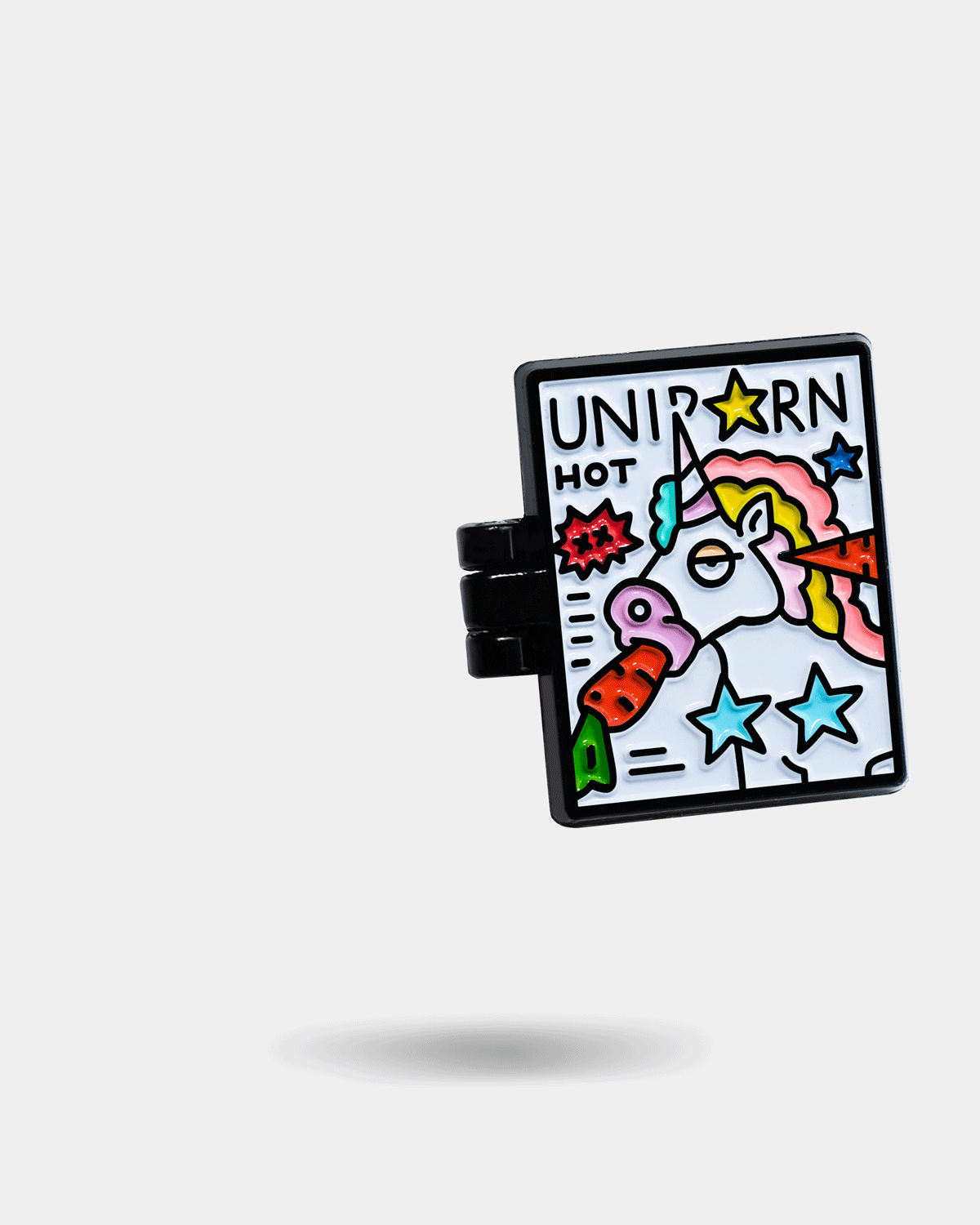 UNIPORN Moving Enamel Pin SERIOUS ABOUT uniporn-moving-enamel-pin-serious-about