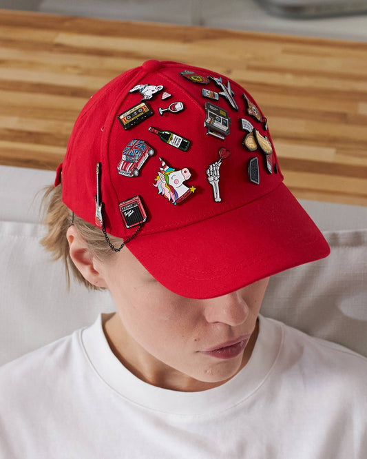 WINE GLASS, ENAMEL PIN