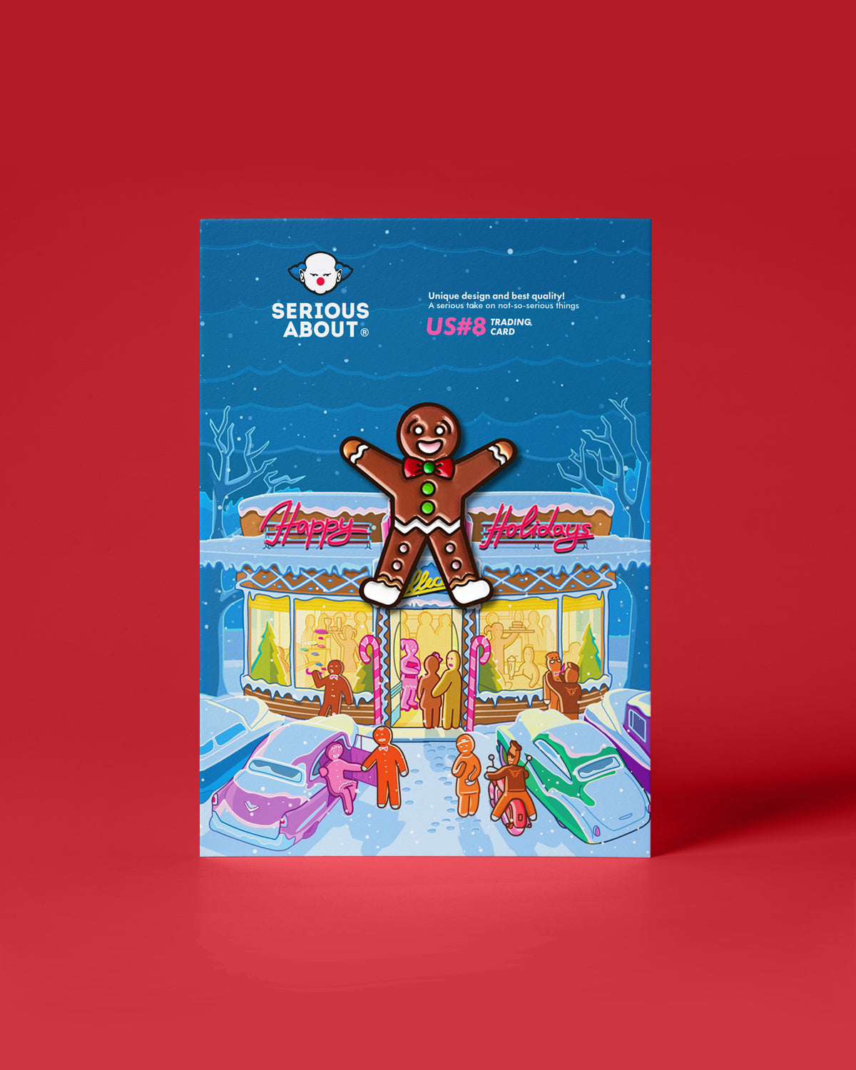 GINGERBREAD MAN, enamel pin