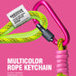 FUCHSIA MULTICOLORED ROPE KEYCHAIN