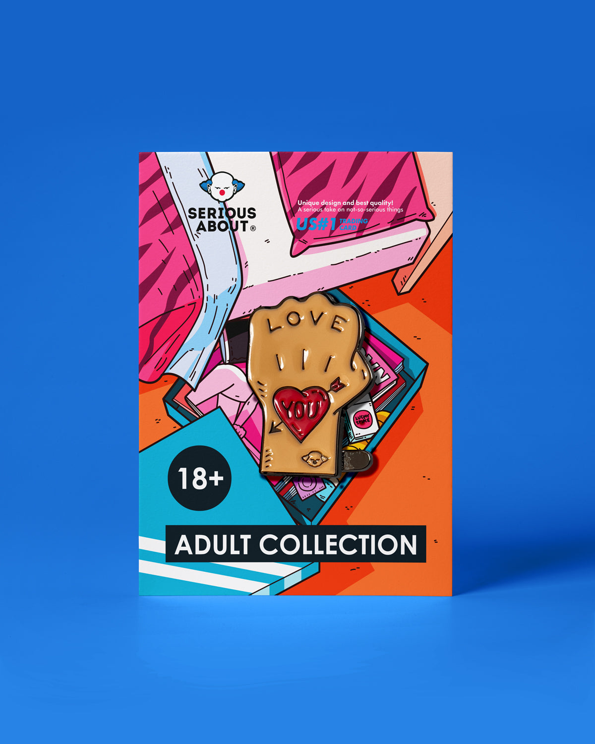 FINGER LOVE, sliding enamel pin