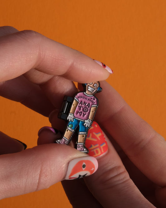 ANATOMY MAN, MOVING ENAMEL PIN