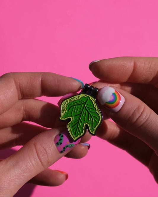 HIDDEN WIENER, FOLDING ENAMEL PIN