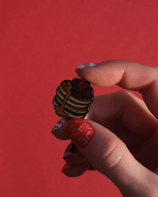 PANCAKES, ENAMEL PIN