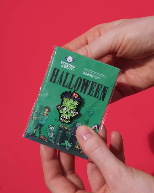 ZOMBIE, SLIDING ENAMEL PIN
