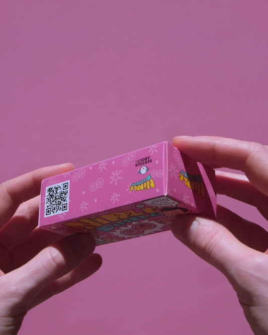 NIPPLE DIMPLE, BROWN FRAME, BROWN BUTTONS