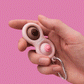 NIPPLE DIMPLE, pink frame, diverse buttons