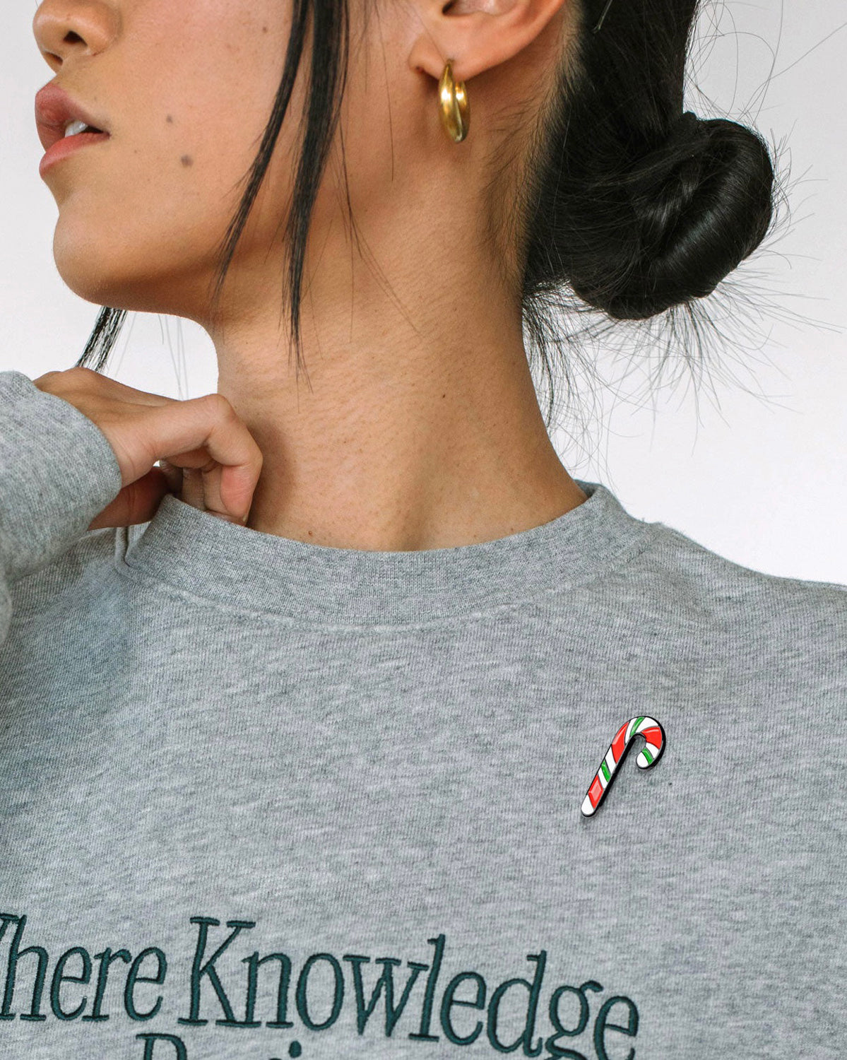 CANDY CANE, ENAMEL PIN