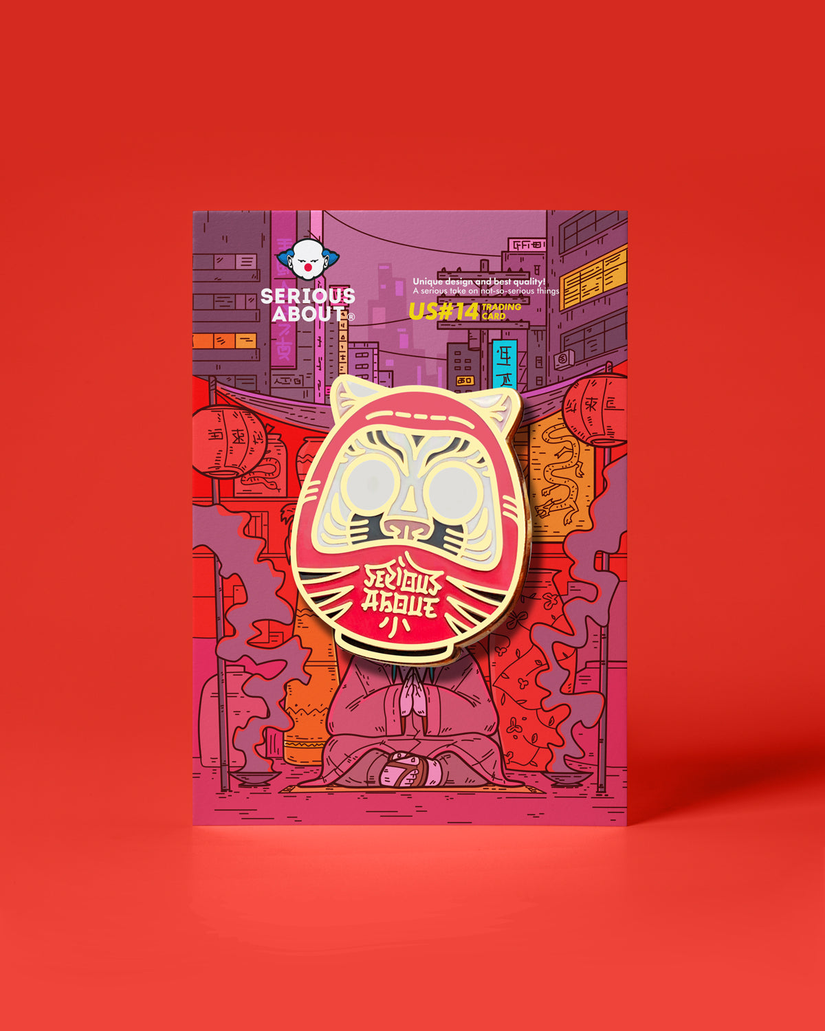 DARUMA DOLL GOLD, enamel pin