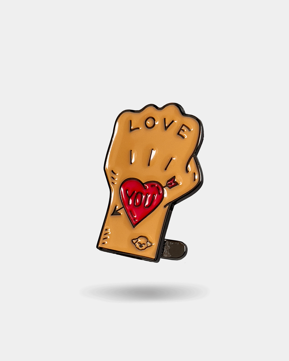 FINGER LOVE, sliding enamel pin