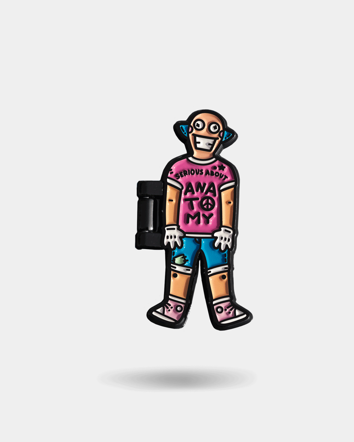 ANATOMY MAN, moving enamel pin