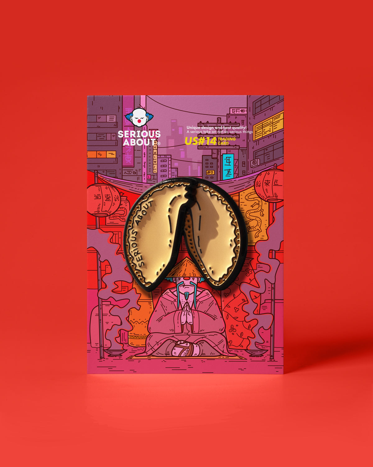 FORTUNE COOKIE, sliding enamel pin