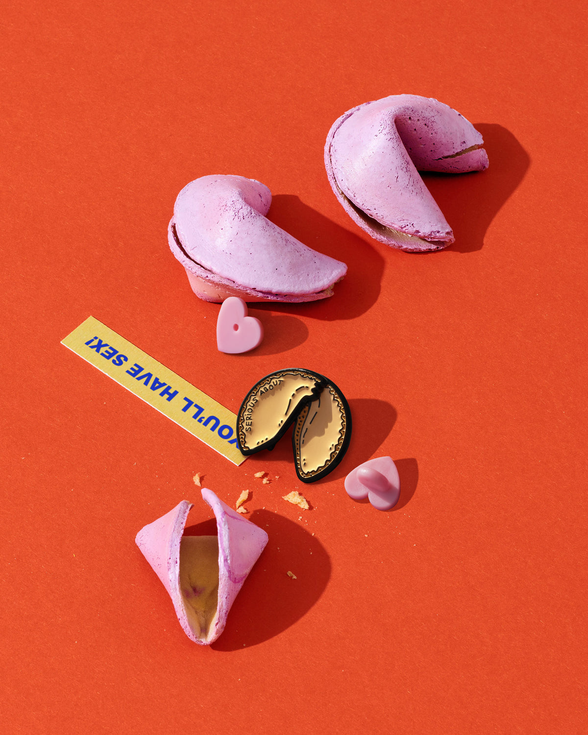 FORTUNE COOKIE, sliding enamel pin