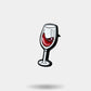 WINE GLASS, ENAMEL PIN