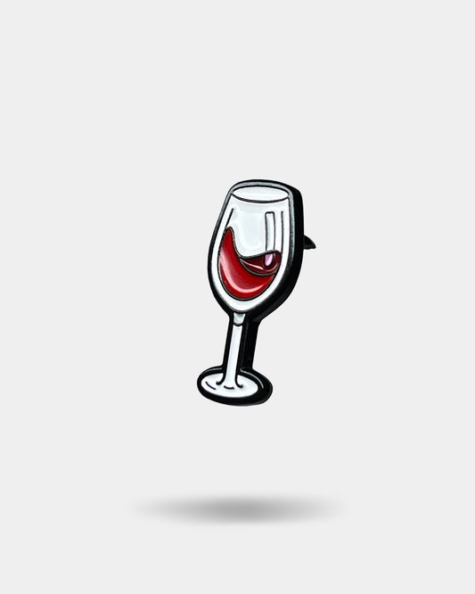 WINE GLASS, ENAMEL PIN
