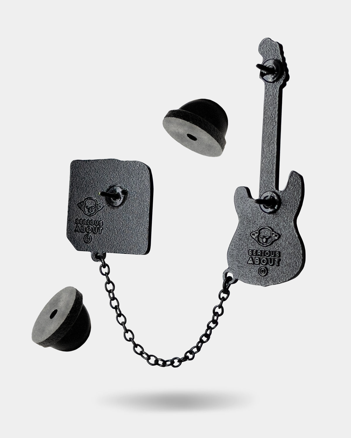 GUITAR COMBO BLACK, chained pin set