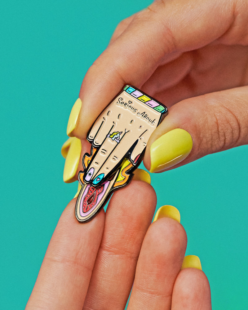 GIRLS POWER, sliding enamel pin