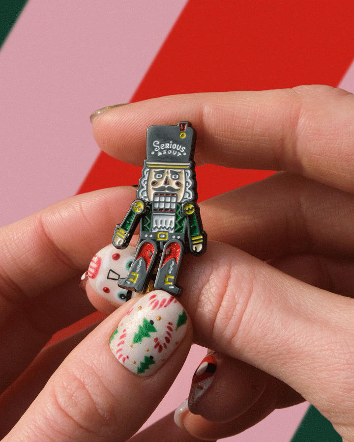 NUTCRACKER, spinning enamel pin