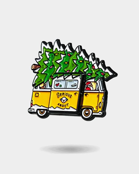 NAUGHTY SANTA’S TRUCK, sliding enamel pin