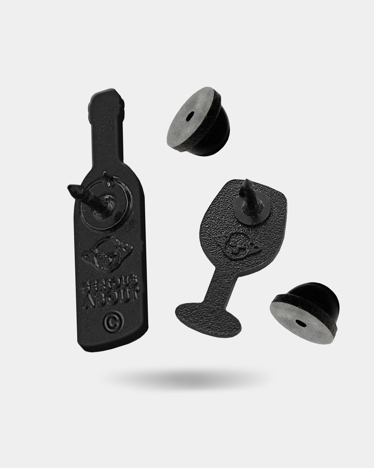 WINE WITH A GLASS, enamel pin