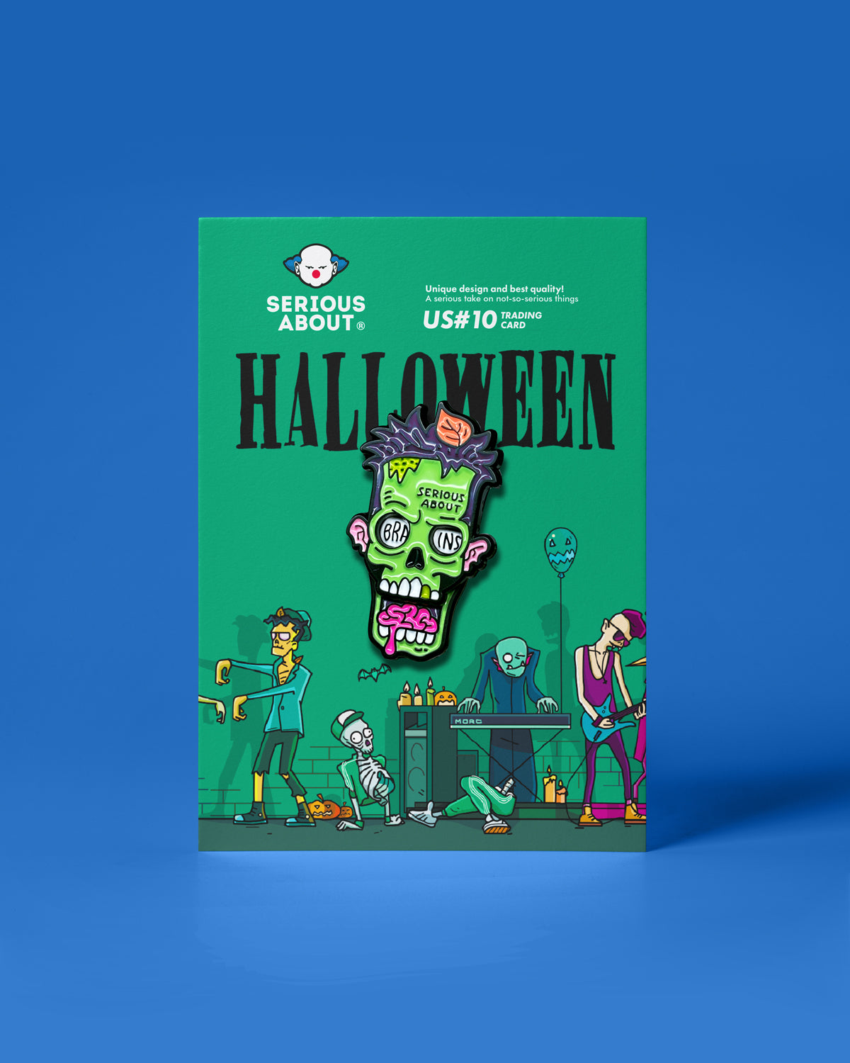 ZOMBIE, SLIDING ENAMEL PIN