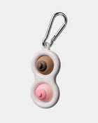 NIPPLE DIMPLE, WHITE FRAME, DIVERSE BUTTONS