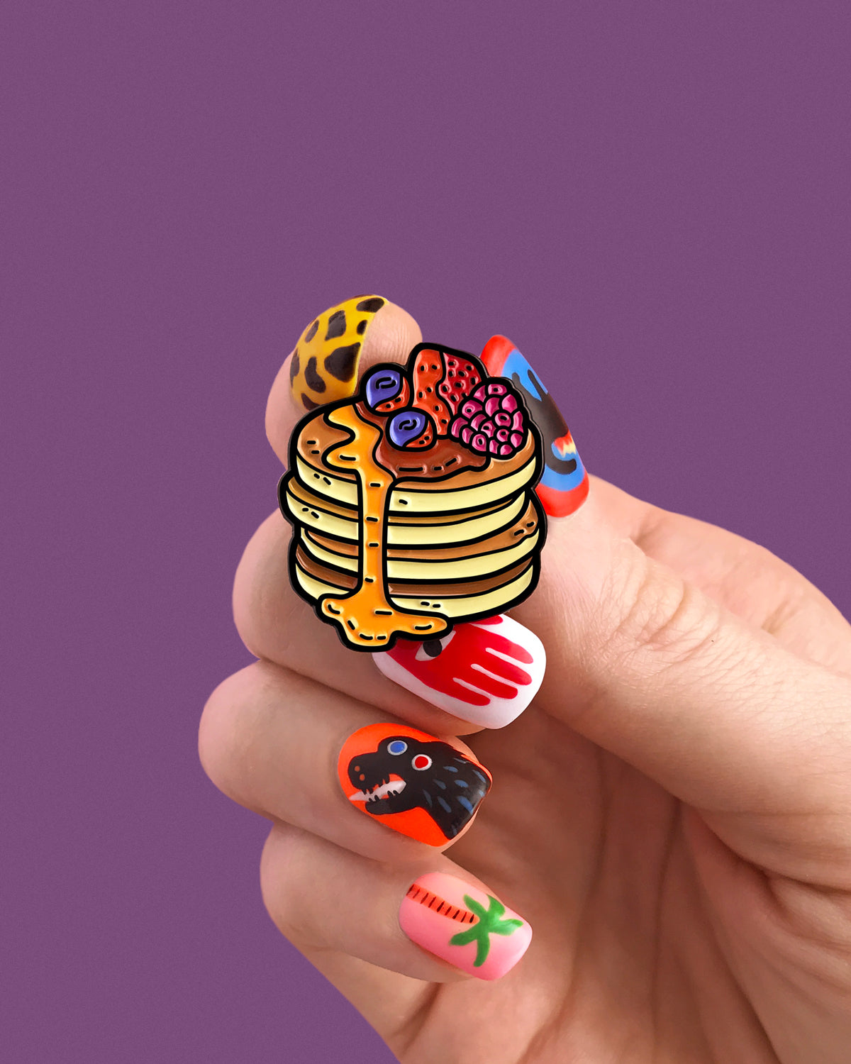 PANCAKES, enamel pin