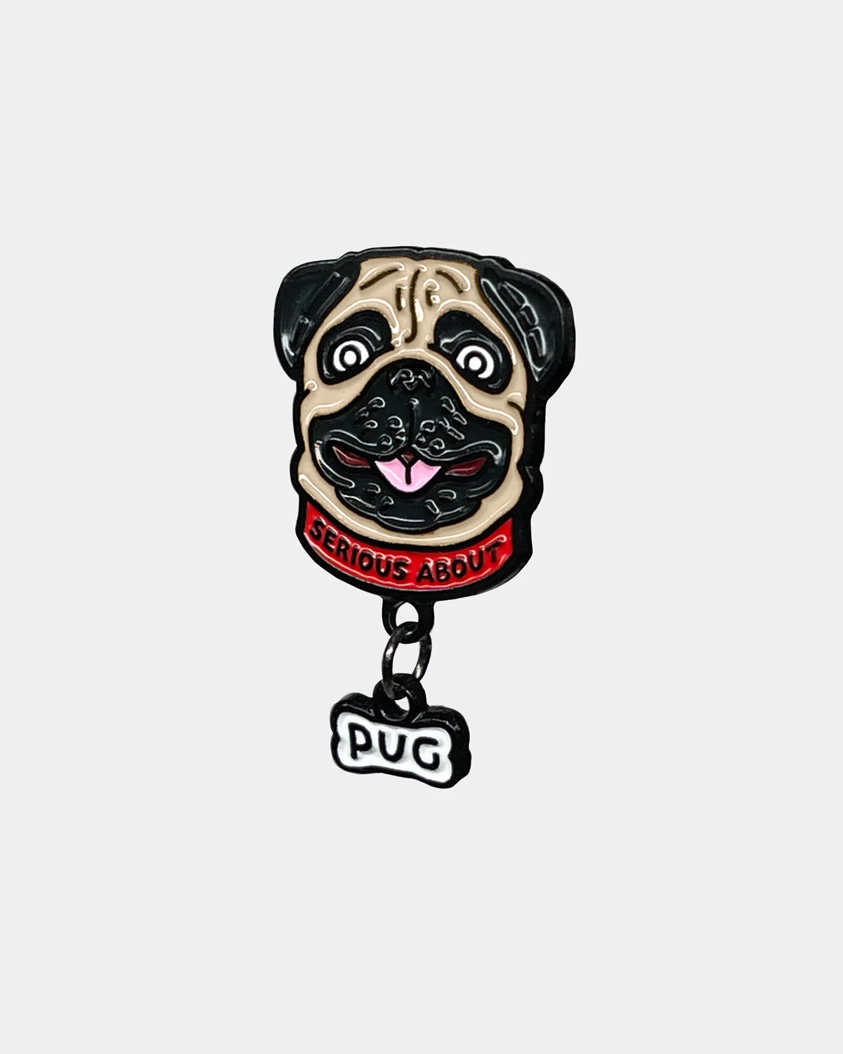 PUG DOG, ENAMEL PIN