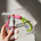 FUCHSIA MULTICOLORED ROPE KEYCHAIN