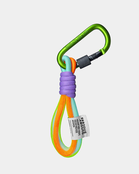 GREEN MULTICOLORED ROPE KEYCHAIN