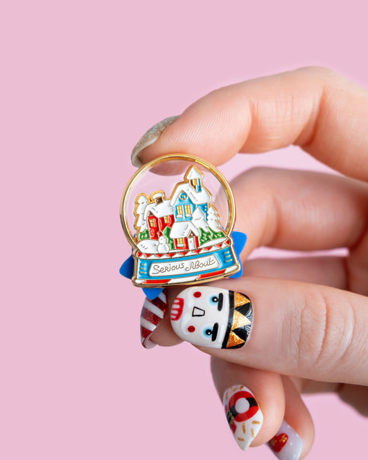 SNOW GLOBE, ENAMEL PIN