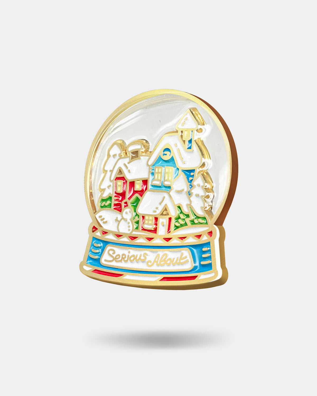 Snow Pin SNOW GLOBE, enamel pin – SERIOUS ABOUT