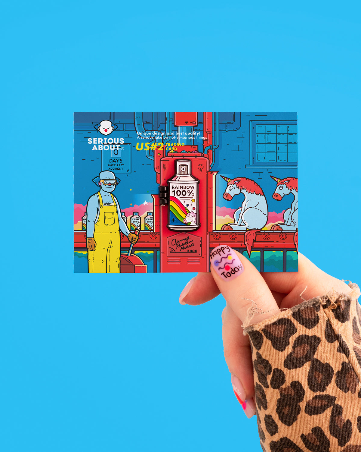 UNICORN WITH A SECRET, FOLDING ENAMEL PIN