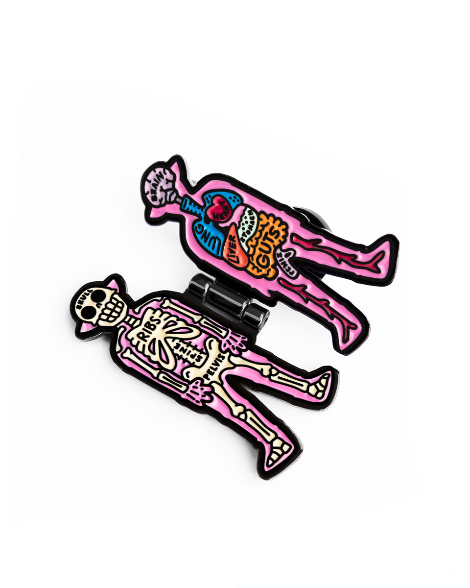 ANATOMY MAN, moving enamel pin